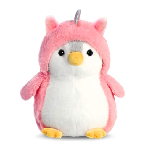 Wishstar Kuscheltier Pinguin Plüschtier für Mädchen, Stofftier Schmusetier zum Kuscheln & Spielen, Squishmallow Pinguin Geschenk, Pudgy Penguins Plush Für Mädchen(Rosa Einhorn Pinguin, 20cm) von Wishstar