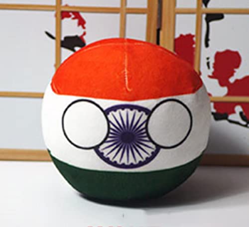 20 cm Polandball Plüschpuppen, Countryball USSR Usa Country Ball Stofftier, Anime Plüschkissen, Geburtstagsgeschenke Für Jungen Mädchen Indien von Wishtoy