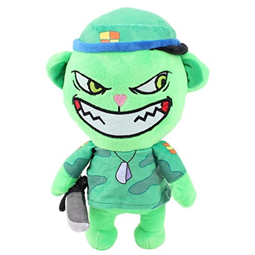 28 cm Happy Tree Friends Plüschpuppe, Kawaii Cartoon Anime Stofftiere, Flakey Flippy Soft Kissen, Weihnachtsgeburtstagsgeschenke Für Anime-Fans von Wishtoy