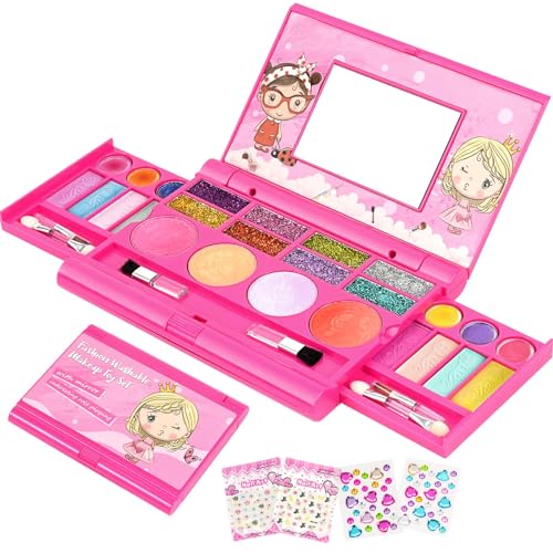 Kinderschminke Set Mädchen, Waschbar Make up Spielzeug Makeup Palette Kinder schminke Set Mädchen, Rollenspiel Halloween Weihnachts Geburtstags Geschenke Spielzeug Mädchen ab 4 5 6 7 8 9 10 11 Jahre… Kinderschminke Set Mädchen, Waschbar Make up Spielzeug Makeup Palette Kinder schminke Set Mädchen, Rollenspiel Halloween Weihnachts Geburtstags Geschenke Spielzeug Mädchen ab 4 5 6 7 8 9 10 11 Jahre… von Wiskowee