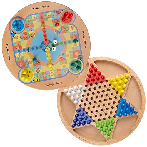 Brettspiel Ludo Strategiespiele Halma und Chinesisches 2-in-1 Holz Würfelspiel Familienspiel für Kinder ab 6 Jahren, Gesellschaftsspiele für Die Ganze Familie Brettspiel Ludo Strategiespiele Halma und Chinesisches 2-in-1 Holz Würfelspiel Familienspiel für Kinder ab 6 Jahren, Gesellschaftsspiele für Die Ganze Familie von Wisplye