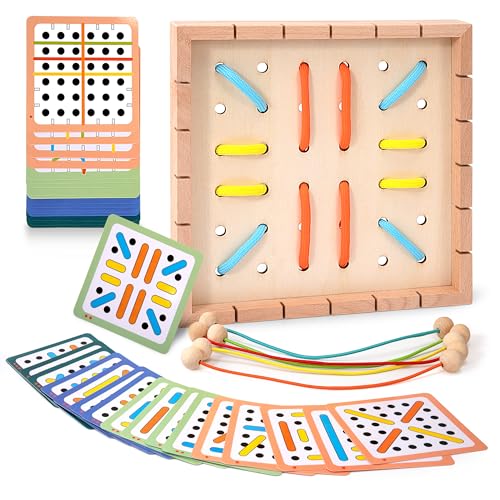 Holz Geoboard Montessori Spielzeug für Kinder, Motorikspielzeug Holz Spielzeug Lernspielzeug das Räumliches Denken Fördert für Junge und Mädchen ab 3 4 5 Jahren Holz Geoboard Montessori Spielzeug für Kinder, Motorikspielzeug Holz Spielzeug Lernspielzeug das Räumliches Denken Fördert für Junge und Mädchen ab 3 4 5 Jahren von Wisplye