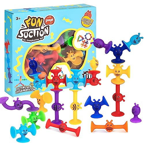 Saugnapf Spielzeug, 38 Stück Badespielzeug mit Sauger, Silikon Bausteine Badewannen Spielzeug Sensorik Montessori Interaktives Spiel für Kinder Jungen Mädchen 3 4 5 6 7 8 Jahre Saugnapf Spielzeug, 38 Stück Badespielzeug mit Sauger, Silikon Bausteine Badewannen Spielzeug Sensorik Montessori Interaktives Spiel für Kinder Jungen Mädchen 3 4 5 6 7 8 Jahre von Wisplye