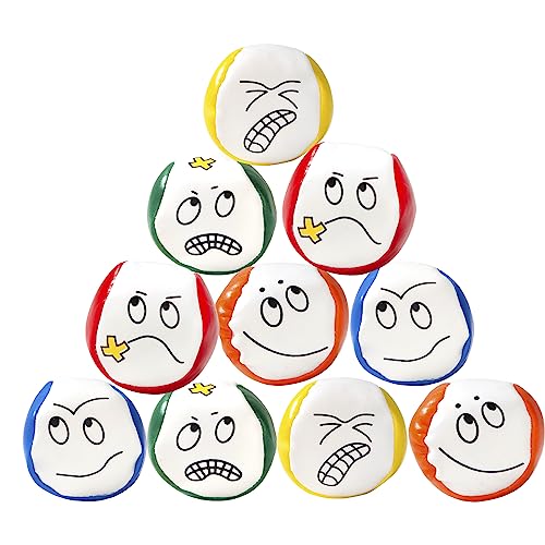 Wisplye Jonglierbälle für Anfänger, 10 Stück Jonglierball Set, PU Leder Kreative Beanbag Bälle Pädagogische Jonglierbälle zum Ballspielen für Jungen Mädchen Kinder Erwachsene Wisplye Jonglierbälle für Anfänger, 10 Stück Jonglierball Set, PU Leder Kreative Beanbag Bälle Pädagogische Jonglierbälle zum Ballspielen für Jungen Mädchen Kinder Erwachsene von Wisplye
