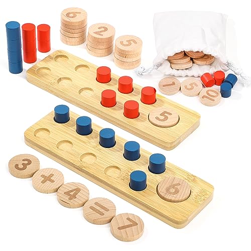 Wisplye Montessori Mathe Spielzeug, Rechenstäbchen Holz Zahlen, Holzspielzeug Addition und Subtraktion innerhalb von 20 Geschenk für Kleinkinder Jungen Mädche ab 3 4 5 6 Jahre Wisplye Montessori Mathe Spielzeug, Rechenstäbchen Holz Zahlen, Holzspielzeug Addition und Subtraktion innerhalb von 20 Geschenk für Kleinkinder Jungen Mädche ab 3 4 5 6 Jahre von Wisplye