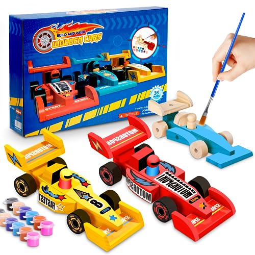 Wisplye Rennauto Bausatz Holz, 3 Stück Kinder Autos Bastelset zum Bemalen, Kreativ DIY Handwerk Basteln Spielzeug Geschenk für Jungen und Mädchen ab 4 5 6 7+Jahre Wisplye Rennauto Bausatz Holz, 3 Stück Kinder Autos Bastelset zum Bemalen, Kreativ DIY Handwerk Basteln Spielzeug Geschenk für Jungen und Mädchen ab 4 5 6 7+Jahre von Wisplye