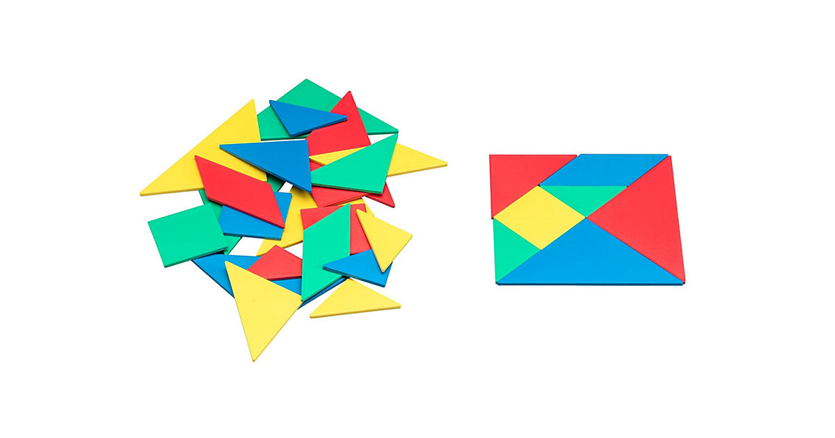 Tangramsatz in 4 Farben (28 Teile) von Wissner® aktiv lernen