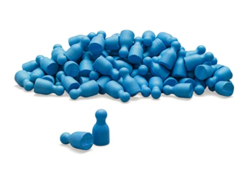 Wissner aktiv lernen – Satz aus 100 Spielfiguren/Halmakegel in blau 24 x 12 mm - RE-Wood von WISSNER