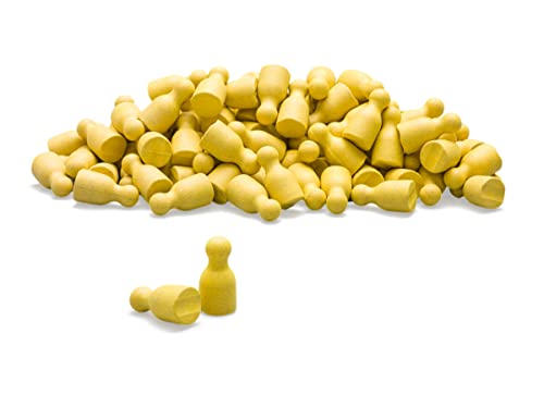 Wissner aktiv lernen – Satz aus 100 Spielfiguren/Halmakegeln in gelb 24 x 12 mm - RE-Wood von WISSNER