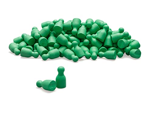 Wissner aktiv lernen – Satz aus 100 Spielfiguren/Halmakegeln in grün 24 x 12 mm - RE-Wood von WISSNER