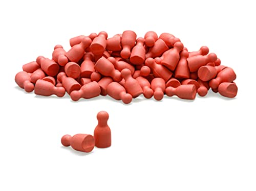 Wissner aktiv lernen – Satz aus 100 Spielfiguren/Halmakegeln in rot 24 x 12 mm – RE-Wood von WISSNER
