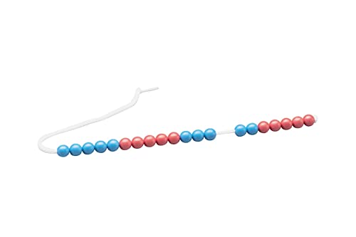 Wissner aktiv lernen 080253.IMP - RE Plastic Rechenkette mit 20 Kugeln in rot/blau, ideal für die Grundschule für das Rechnen im Zahlenraum bis 20, nachhaltig hergestellt von WISSNER