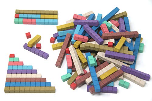 WISSNER aktiv lernen 080508.000 100 RE-Wood-Rechenstäbe in 10 Montessori-Farben von WISSNER