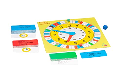 WISSNER aktiv lernen 200090.IMP - Uhrzeit Mathespiel, Lernspiel für 2-4 Spieler, Lernen von analoger und digitaler Uhrenanzeige, spielerisch zum Lernerfolg von WISSNER