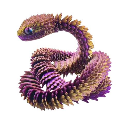 3D -gedruckte Schlange - 3D -gedruckte Schlange für Home Decor | Gelenkmobilität 3D -gedrucktes Tier, realistisch vollständig artikulierter Viperschreibtisch Spielzeugverzierungen und flexibler 3D -gedruckte Schlange - 3D -gedruckte Schlange für Home Decor | Gelenkmobilität 3D -gedrucktes Tier, realistisch vollständig artikulierter Viperschreibtisch Spielzeugverzierungen und flexibler von Wisylizv