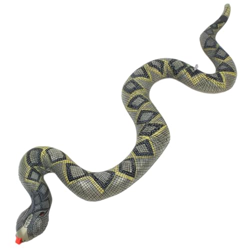 Aufblasbare Schlangen - PVC Realistische Schlange | Python Blowd Snakes | Schwimmender falscher Schläger für Garten und Pool | Entenvogel Abschreckungstrickspielzeug | Simulation inblatablle Snnake Pr von Wisylizv