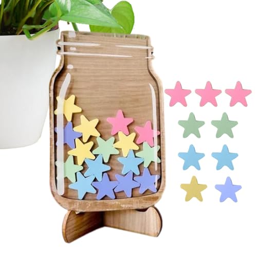 Belohnung Jar - Star Jar Belohnungssystem für das Verhalten von Kindern | Personalisierter Mondbelohnung Jaar mit Tokens | Klassenzimmer positive Verhaltensmanagement -Tool Dekoration Schüler Belohnun von Wisylizv