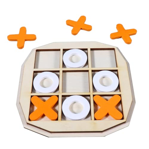 Bolt Game - 15x15cm Noughts and Crosses Game mit Holzbrett | 230G Handheld Puzzle Game Console | Zwei-Spieler-Strategiespielzeug | Pädagogischer Innenspaß für Familie und Kinder Bolt Game - 15x15cm Noughts and Crosses Game mit Holzbrett | 230G Handheld Puzzle Game Console | Zwei-Spieler-Strategiespielzeug | Pädagogischer Innenspaß für Familie und Kinder von Wisylizv