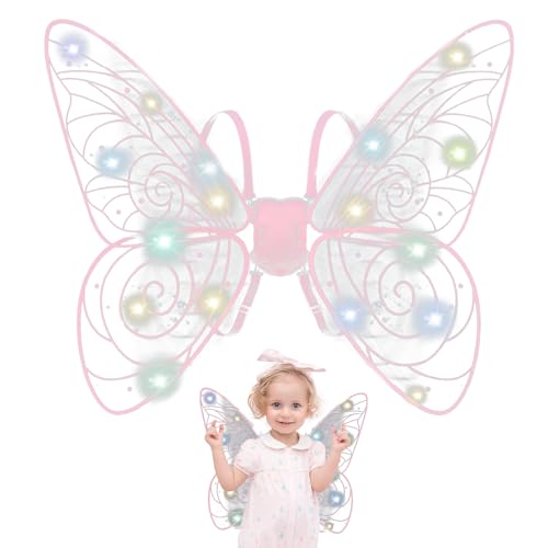 Elektrische Feenflügel - Leuchten Schmetterlingsflügel mit Musik | Bewegende leuchtende Schmetterlingsflügel | Glänzende Prinzessin Dress -up Wiings | Leichtes Mädchen hübsch und Angel Rollenspielzube Elektrische Feenflügel - Leuchten Schmetterlingsflügel mit Musik | Bewegende leuchtende Schmetterlingsflügel | Glänzende Prinzessin Dress -up Wiings | Leichtes Mädchen hübsch und Angel Rollenspielzube von Wisylizv