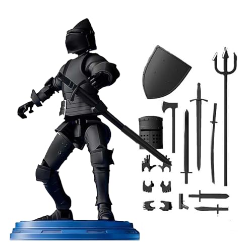 Mittelalterliche Knight Action Abbildung - 5.6x2,5in Actionfigur Spielset Mit Magnetischer Fußbasis | 201g Pp Ancient Soldier Warriors Figuren | Beweglicher Typ | Ganzkörperpanzerspielzeug Für Desktop von Wisylizv