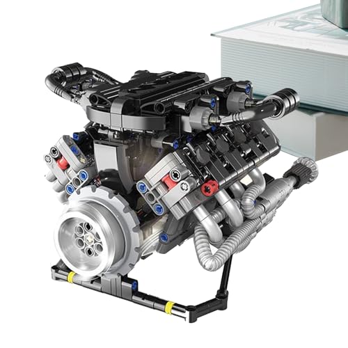Motormodell, funktionierende Motorstatue mit Sound, Fernbedienungs-Baustein-Sets mit LED-Lichtern, Schreibtisch-Sammelstück für Kinder, Erwachsene, Zuhause, Werkstatt, Klassenzimmer, Arbeitsplatz Motormodell, funktionierende Motorstatue mit Sound, Fernbedienungs-Baustein-Sets mit LED-Lichtern, Schreibtisch-Sammelstück für Kinder, Erwachsene, Zuhause, Werkstatt, Klassenzimmer, Arbeitsplatz von Wisylizv