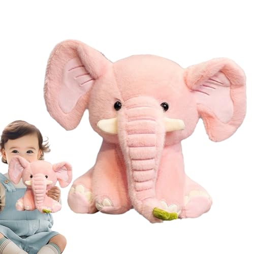 Niedlicher Elefanten-Plüsch, entzückendes Plüsch-Kalb-Elefant-Spielzeug | Elefanten-Plüschspielzeug für Babys | Elefanten-Plüschtier, Stofftier-Plüschtier, niedlich, 9,84 Zoll, weich, bequem für Gebur von Wisylizv