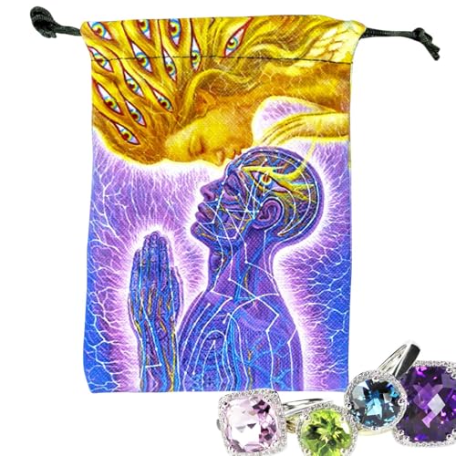 Tarot-Karten-Geldbörse | Tarot-Samt-Tasche | Vintage Hexen-Etui mit angenehmen Design Für Kinder Halloween Lesen Schmuck Make-up Tarot-Karten-Geldbörse | Tarot-Samt-Tasche | Vintage Hexen-Etui mit angenehmen Design Für Kinder Halloween Lesen Schmuck Make-up von Wisylizv