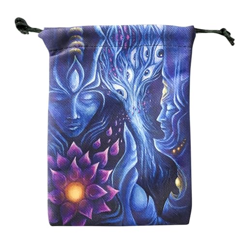 Tarot-Täschchen, Tarot Oracle aus Samt | Vintage Hexen mit ansprechendem Design für Kinder Halloween Lesen Schmuck Make-up von Wisylizv