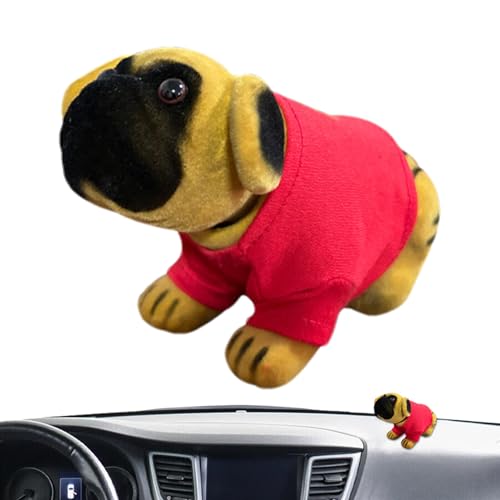 Wackelkopf-Hund für Armaturenbrett, Wackelkopf-Hund,Welpen-Kopfschütteln-Spielzeug - Niedliche Auto-Armaturenbrett-Wackelkopf-Dekoration, Tier-Harz-Ornament, Welpen-Schüttelkopf-Spielzeug von Wisylizv