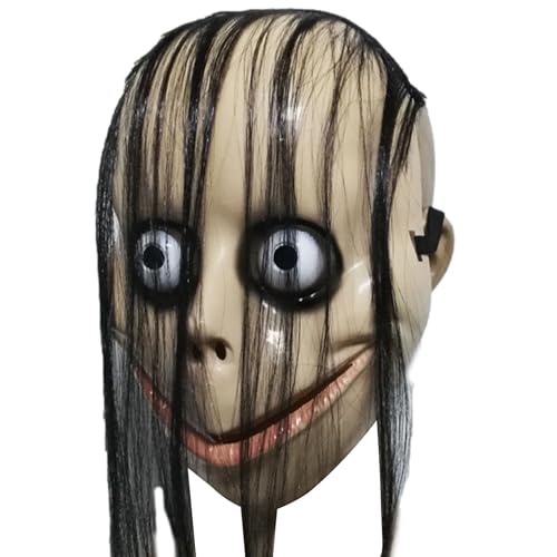 Wisylizv Halloween Scary Maske - Dämonmaske | Horrormaske mit langen Haaren | Maske für Tanzperformance, Streiche und lustige Kostümrequisiten | Beängstigende Horror Halloween Maske Wisylizv Halloween Scary Maske - Dämonmaske | Horrormaske mit langen Haaren | Maske für Tanzperformance, Streiche und lustige Kostümrequisiten | Beängstigende Horror Halloween Maske von Wisylizv
