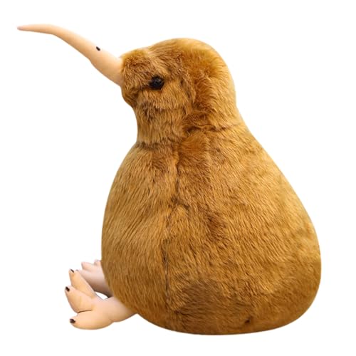 Wisylizv Kiwi-Vogel-Plüschtier - 20cm Pelzige Plüschpuppe Mit Weichem Griff | Kurzer Plüsch PP-Baumwolle Stofftier Kuscheltier | Süßes Realistisches Design | Geschenkidee Für Kinder Mädchen Deko von Wisylizv