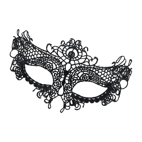 Wisylizv Schwarze Spitze Augenmaske - Damen Performance Schlafmaske | Augenmaske für Party Cosplay Bühnenauftritte Halloween Weihnachten Wisylizv Schwarze Spitze Augenmaske - Damen Performance Schlafmaske | Augenmaske für Party Cosplay Bühnenauftritte Halloween Weihnachten von Wisylizv