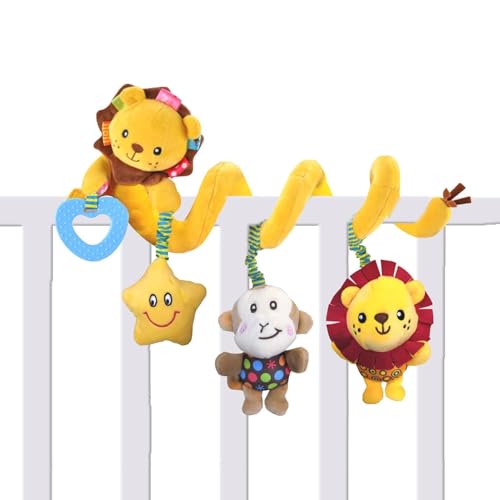 Wisylizv Spiralauto Sitzspielzeug, Baby -Autositz Spielzeug - Rassle Carse Toy Lion Plüsch Aktivität Spiele Doll | Weiches Kinderbett -Accessoires Spirales sensorisches Spiel für Kinder Wisylizv Spiralauto Sitzspielzeug, Baby -Autositz Spielzeug - Rassle Carse Toy Lion Plüsch Aktivität Spiele Doll | Weiches Kinderbett -Accessoires Spirales sensorisches Spiel für Kinder von Wisylizv
