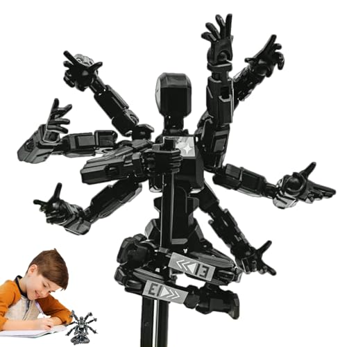Wisylizv T13 Actionfigur-Multi-Gelengungs-6-gearmter Roboterspielzeug Für Desktop-Dekoration | Vollständig Artikulierter Cartoon -Modell Für Fans Und Sammler | 3D Gedruckt Actionfigur von Wisylizv