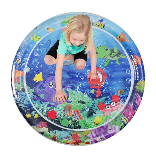 Wisylizv Wassermatte - Baby Sensorisches Spielzeug | Baby Watter Spielen für Säuglinge und Kleinkinder | 100x100 cm runde Katze und Hunde Wateir Sensor | Interaktiver Sommer Waterr Pllay Mait Wisylizv Wassermatte - Baby Sensorisches Spielzeug | Baby Watter Spielen für Säuglinge und Kleinkinder | 100x100 cm runde Katze und Hunde Wateir Sensor | Interaktiver Sommer Waterr Pllay Mait von Wisylizv