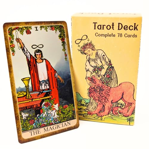 Witchy Cauldron Tarot Original Deck Classic Guide Beginners Tarotkarten mit Anleitung (evtl. nicht in deutscher Sprache), langlebiges Deck, 400 g/m² von Witchy Cauldron