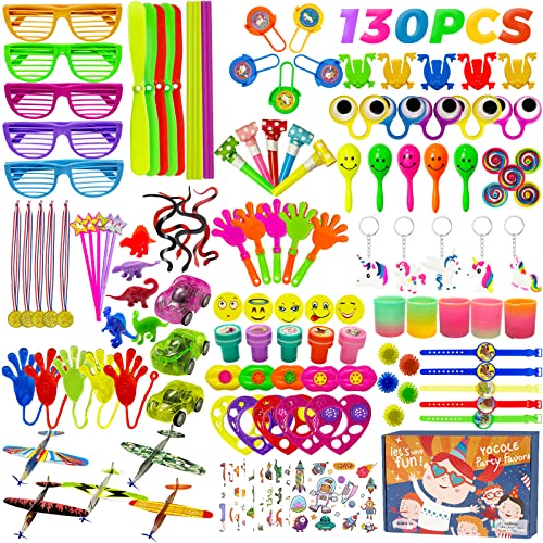 130 Stück Mitgebsel Kindergeburtstag Gastgeschenke, Give Aways Pinata Party Favor Kleinspielzeug Set für Kinder, Geschenktüten Schatztruhe Kleine Geschenke Flummies Mädchen Jungen Geschenk von Withosent