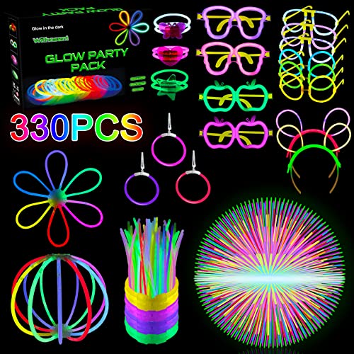 Withosent 330 Stück Knicklichter Party Set, Neon Leuchtstäbe mit 150 Anschlüssen, Knicklicht Glow Sticks Schwarzlicht Deko für Kinder Erwachsene Party Deko, Hochzeit, Armbänder, Halloween, Festivals Withosent 330 Stück Knicklichter Party Set, Neon Leuchtstäbe mit 150 Anschlüssen, Knicklicht Glow Sticks Schwarzlicht Deko für Kinder Erwachsene Party Deko, Hochzeit, Armbänder, Halloween, Festivals von Withosent