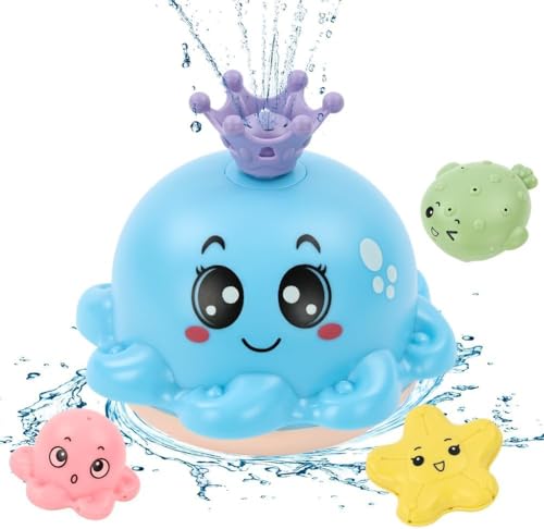 Withosent Badewannenspielzeug, Oktopus Spray Wasserspielzeug Kinder mit Licht, Badespielzeug Baby Automatischem Wasserspray Baby Geschenk für Jungen und Mädchen ab 1 2 3 4Jahr Withosent Badewannenspielzeug, Oktopus Spray Wasserspielzeug Kinder mit Licht, Badespielzeug Baby Automatischem Wasserspray Baby Geschenk für Jungen und Mädchen ab 1 2 3 4Jahr von Withosent