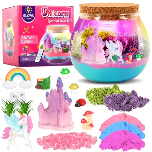 Withosent Einhorn Nachtlicht Mädchen, DIY Bastelset Kinder, Lampe Selber Basteln mit Fernbedienung, Einhorn Geschenke für Jungen Mädchen für Kinder ab 3, 4, 5, 6, 7 8 Jahren von Withosent