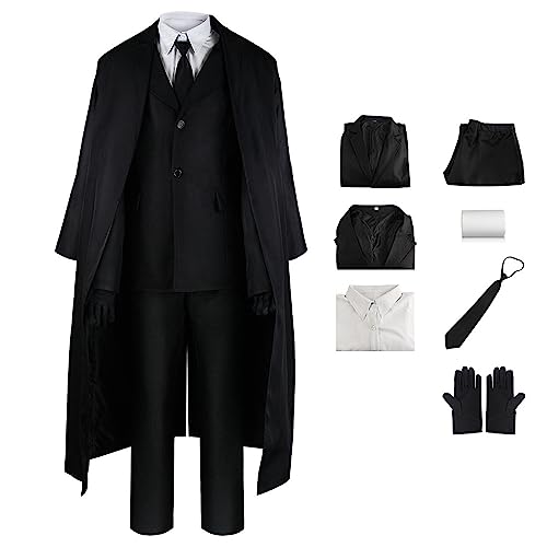 Dazai Osamu Cosplay Kostüm Dazai Osamu Lange schwarze und khakifarbene Trenchjacke Weste Uniformen mit Zubehör für Männer von Witorya