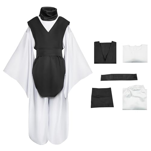 Witorya Choso Cosplay Kostüm Choso Schwarz Weiß Uniform Kimono Hose Gürtel Perücke Komplettset für Männer von Witorya
