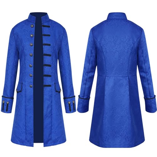 Witorya Herren-Steampunk-Jacke, Vintage-Stil, mittelalterlicher viktorianischer Gehrock, Kostüm, Uniform für Halloween von Witorya