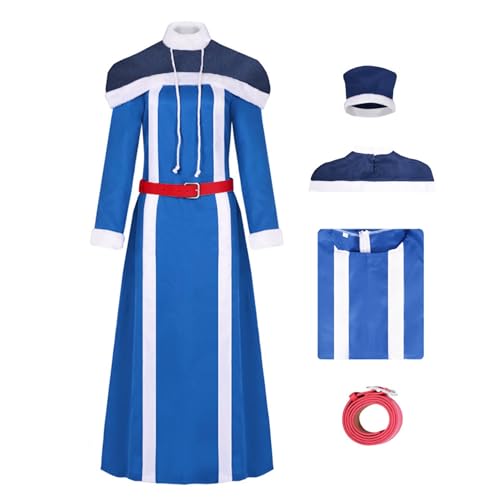 Witorya Juvia Lockser Cosplay-Kostüm, Juvia Lockser, langes Kleid, Umhang, Gürtel mit Hut für Damen Witorya Juvia Lockser Cosplay-Kostüm, Juvia Lockser, langes Kleid, Umhang, Gürtel mit Hut für Damen von Witorya