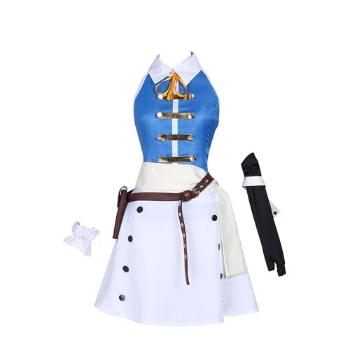 Witorya Lucy Heartfilia Cosplay-Kostüm Lucy Heartfilia ärmelloses Top Rock Outfit Zubehör Perücke für Frauen von Witorya