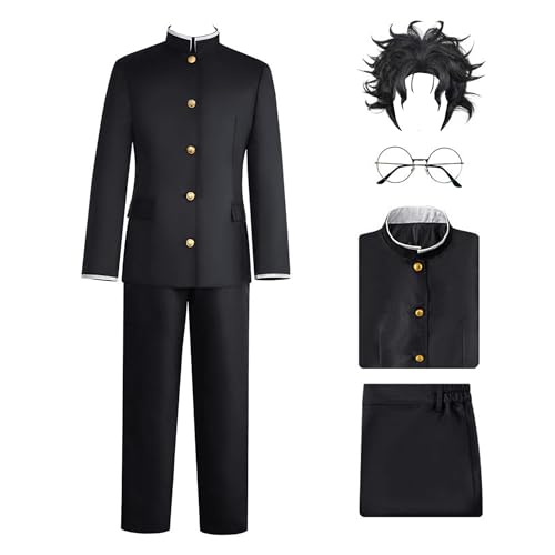 Witorya Okarun Cosplay Kostüm Ken Takakura Anime High School Jacke Hose Outfit Brille Maske mit Perücke für Männer Witorya Okarun Cosplay Kostüm Ken Takakura Anime High School Jacke Hose Outfit Brille Maske mit Perücke für Männer von Witorya