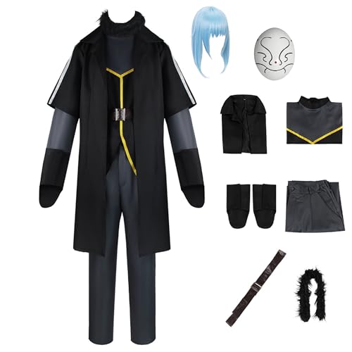 Witorya Rimuru Tempest Cosplay Kostüm Rimuru Tempest Jacke Hemd Uniform Maske Perücke Zubehör für Frauen von Witorya