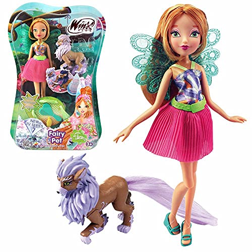 Witty Toys Flora mit Feentier Magiwolf Amarok Fairy Pet Puppe Winx Club Fee 28 cm von Winx Club