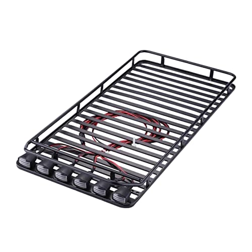 Wivplex 1/10 Dachgepäckträger, rund, 6 Lichter-Kits, for Traxxas, 4 RC Crawler Zubehör Dachgepäckträger für Spielzeugautos von Wivplex