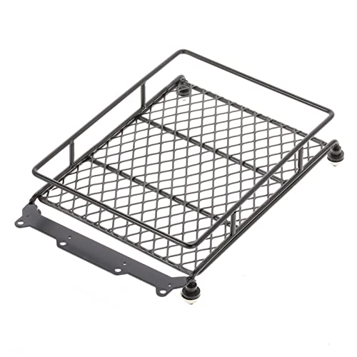 Wivplex Dachgepäckträger, Gepäckträger, 1/10 RC Auto Monstre Truck, for Axial, SCX10 90046 D90 TRX-4 RC Auto Crawler Dachgepäckträger für Spielzeugautos(Black) von Wivplex